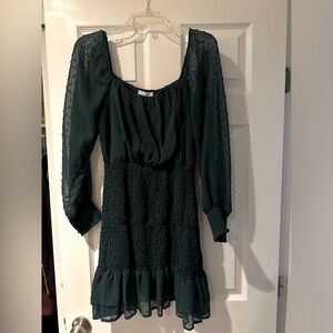 Hunter green, above the knee dress, size M.
